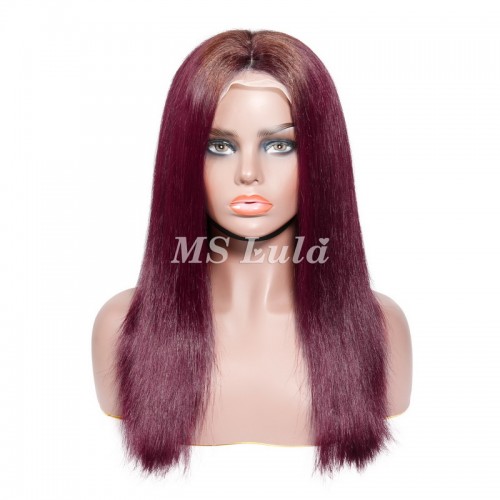 #4/99J Double Drawn Straight 4x4 Closure Wig | Human Hair Wig | Lace Front